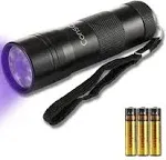 UV Flashlight Black Light, Consciot 12 LED 395Nm Ultraviolet Blacklight, Portabl