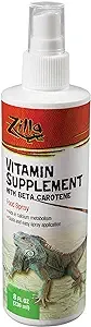 Zilla Vitamin Supplement Food Spray, with Carotene, Spray-on Multivitamin Supplement for Reptiles