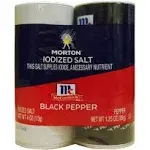 Morton McCormick Iodized Salt & Pepper