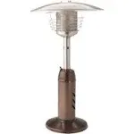 Hiland HLD032-CG Portable Table Top Patio Heater, 11,000 BTU, Use 1lb or 20Lb Propane Tank, Bronze/Gold Hammered Finish