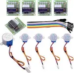 ELEGOO 5 Sets 28BYJ-48 Uln2003 5V Stepper Motor + Uln2003 Driver Board for Arduino