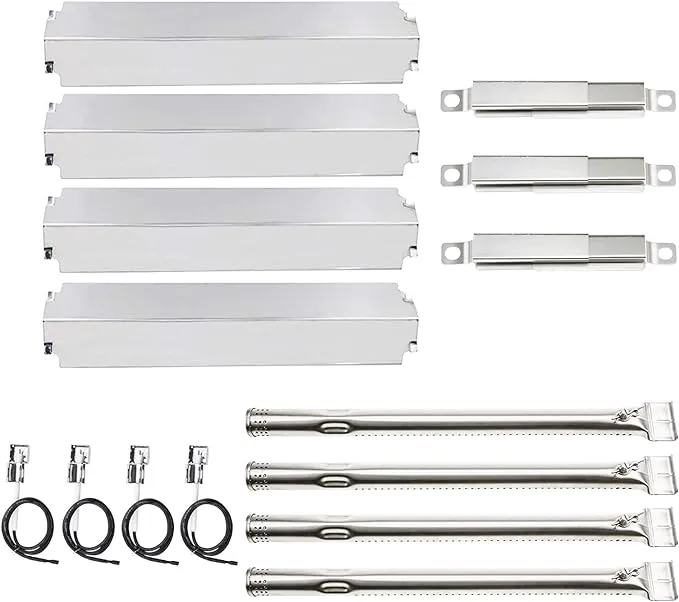 Hisencn Repair kit Grill Burner, Heat Plate Shield Tent, Adjustable Crossover Tube Replacement