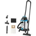 6Gal Stainless Steel Electric Wet/Dry Shop Vacuum 3PH Motor On-Board Storage New