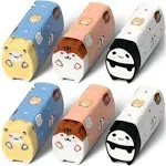 6pcs Animal Erasers for Kids Pencil Erasers - Cute Erasers Kawaii Eraser Japanese Stationary Supplies Dry Erase Erasers - Animal Erasers Desk Pet