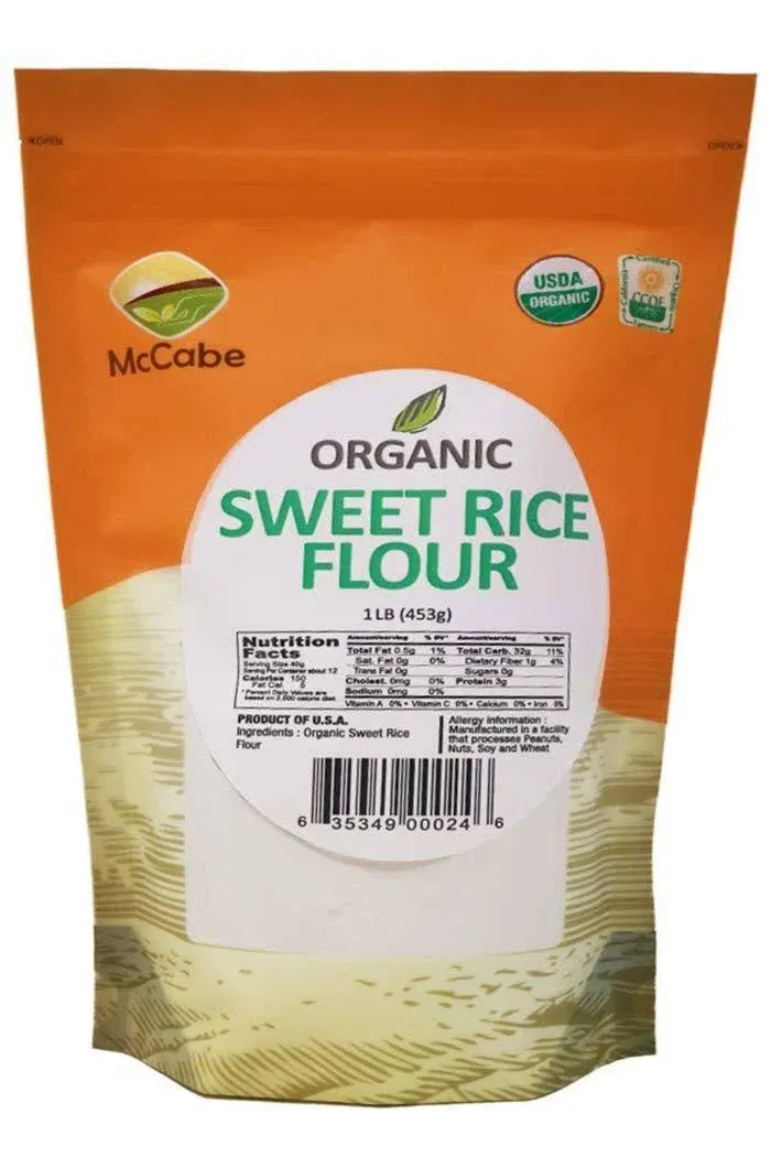 McCabe Organic Sweet Rice Flour, 1 lb 16 oz