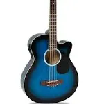 Acoustic Bass Guitar Blue Electric Equalizer Adjustable Truss Rod Beginners New