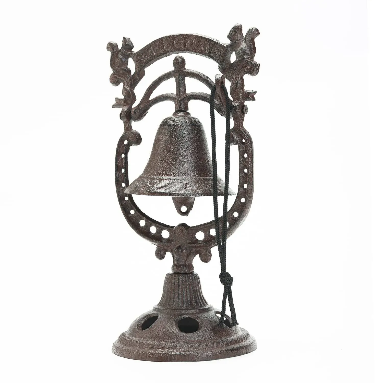 Sungmor Cast Iron Dinner Hand Bell Tabletop Squirrel Shape Ornament Service Bell