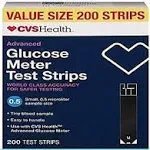 CVS Health Advanced Glucose Meter Test Strips, 200ct