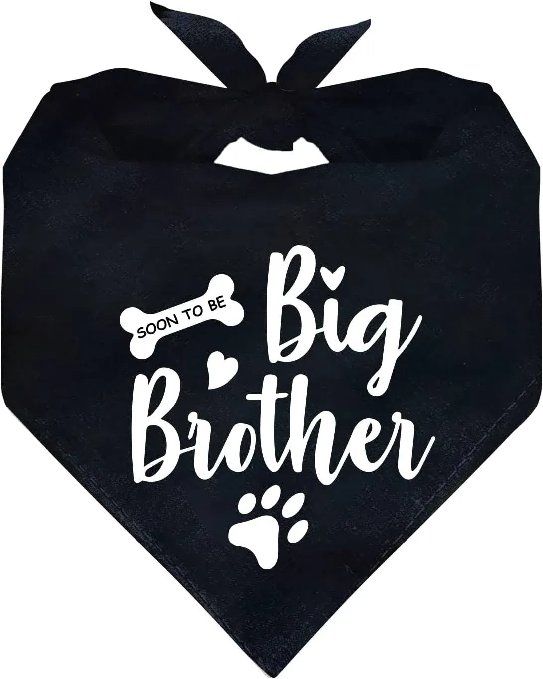 YHTWIN Black Soon to Be Big Brother Triangle Pet Dog Bandana Scarf Gender Rev...