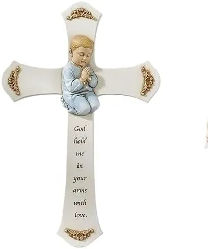 Boy Prayer Cross 8.25 "