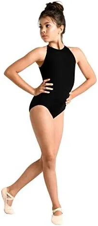 DANZNMOTION by Danshuz Girl's Plush Halter Leotard 2465C