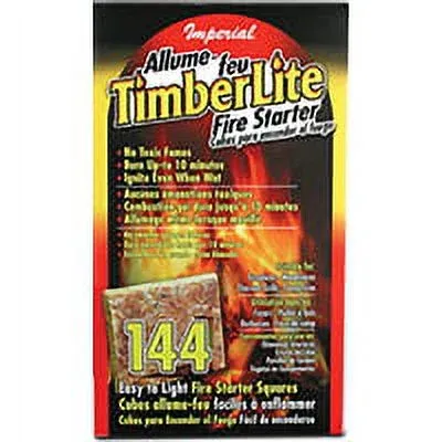 Imperial Kk0313 Fire Starter Square, 2.18 g Carton, 10 min Burning, Light Brown ...