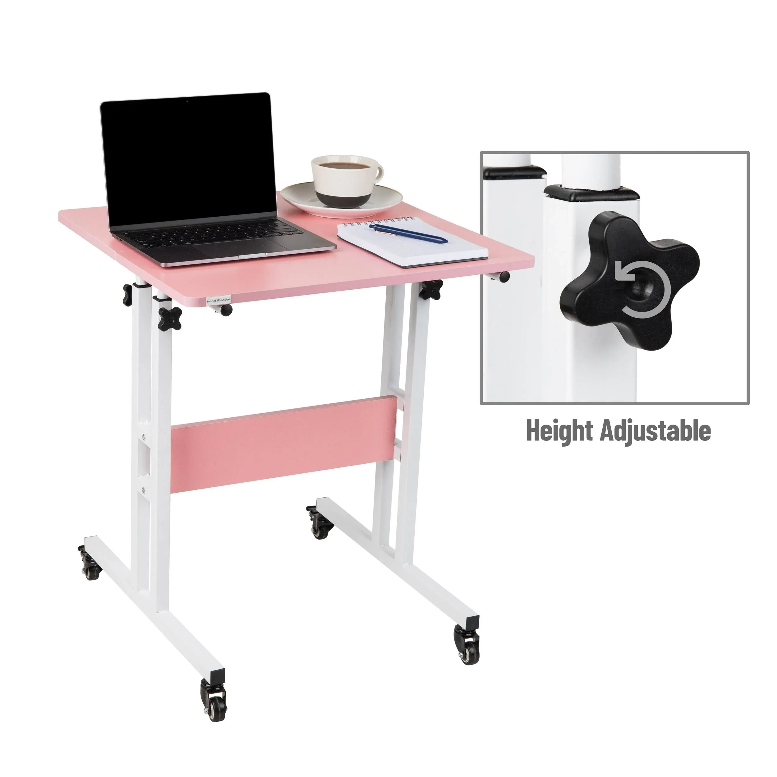 Mind Reader Mobile Sitting/Standing Desk