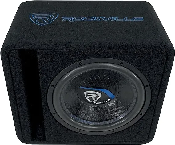 Rockville VS12K54 12" K5 1400w Car Subwoofer in Vented Sub Enclosure Box - 4 Ohm,Black