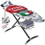 Bartnelli Pro Ironing Board | Italian Crafted, Extra-Wide Full Size Iron Board, Adjustable Height, Reflective Heat Technology for 50% Faster Ironing