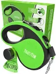 Retractable Dog Leash 2.0 | 16&#039; Heavy Duty Reflective Nylon Tape Lead for Pets u