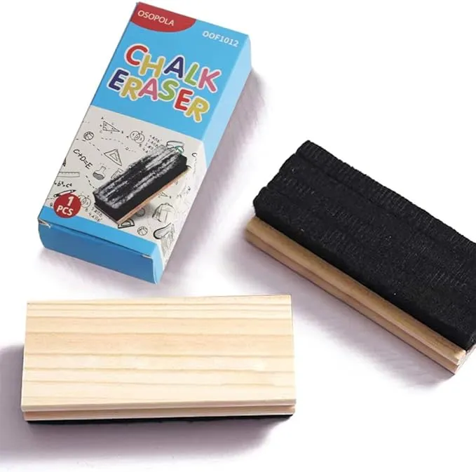 Chalkboard Eraser Wood Dustless Blackboard Cleaner