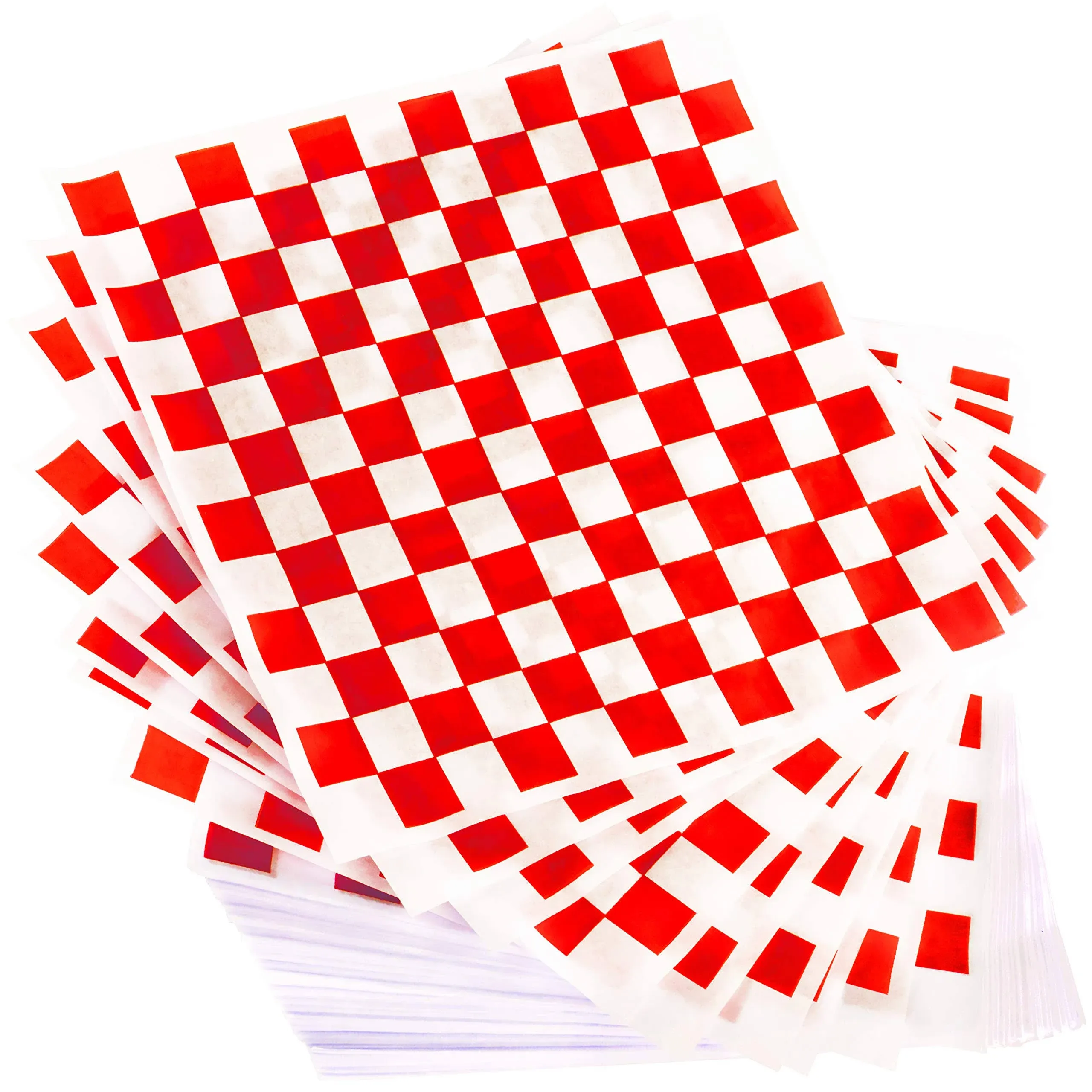 Avant Grub 15 x 15 in. Extra Large Red & White Food Wax Paper