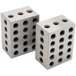 2-3-4 Blocks Set Matched Pair 23 Holes .0003&#034; Squareness Hardened Steel Setup Bl