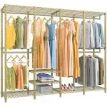 VIPEK V40 Wire Garment Rack Heavy Duty Clothes Rack Freestanding Closet Wardrobe Rack, Max Load 1110lbs, Gold