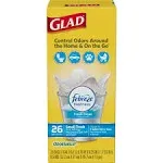 Glad OdorShield Trash Bags, Fresh Clean Scent, 4 Gallon, 26 Trash Bags/Box 78812