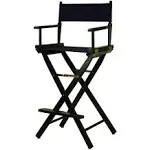 30" Director's Chair Black Frame in Navy Blue Canvas - Casual Home 230-02/021-10