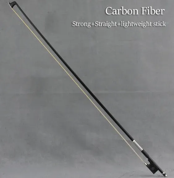 Carbon Fiber Violin Bow Full 4/4 Size VINGOBOW 100V Advanced Level 74.5cm 4 4 Parisian Eyes Ebony Frog Real Mongolian White Horse Hair Warm Clear Tone Straight Smooth Screw Great Flexibility