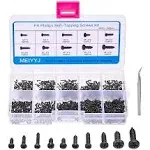 1100pcs Round Pan Head Tapping Screws Laptop Notebook Computer Screws Kit,M1.2,M1.4,M1.5,M1.7,M2 countersunk Phillips Mini Screw Set for Electronic Repair (1100PCS)