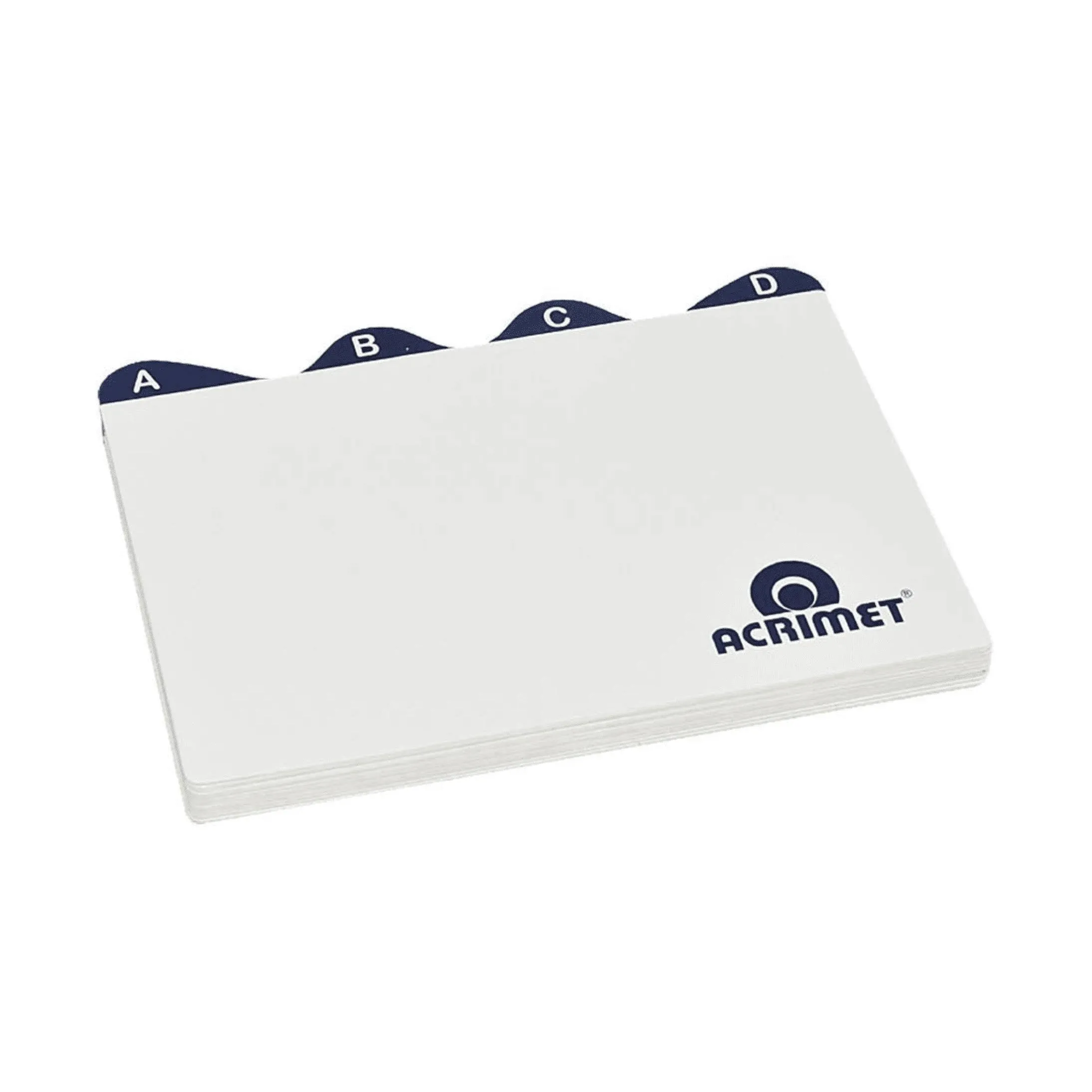 Acrimet A-Z Index Card Guides for 4 x 6 Card Holder (White Cards with Blue Tabs)