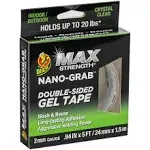 Duck Max Double-Sided Gel Tape with Nano-Grab Technology, Clear, Multi-Purpose & Removable, 1" Circles, Clear, 48 Pack (287705)