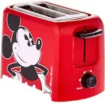 Disney Mickey Mouse 2-Slice Red Toaster Makes Mickey Icon Imprint on Toast + BOX