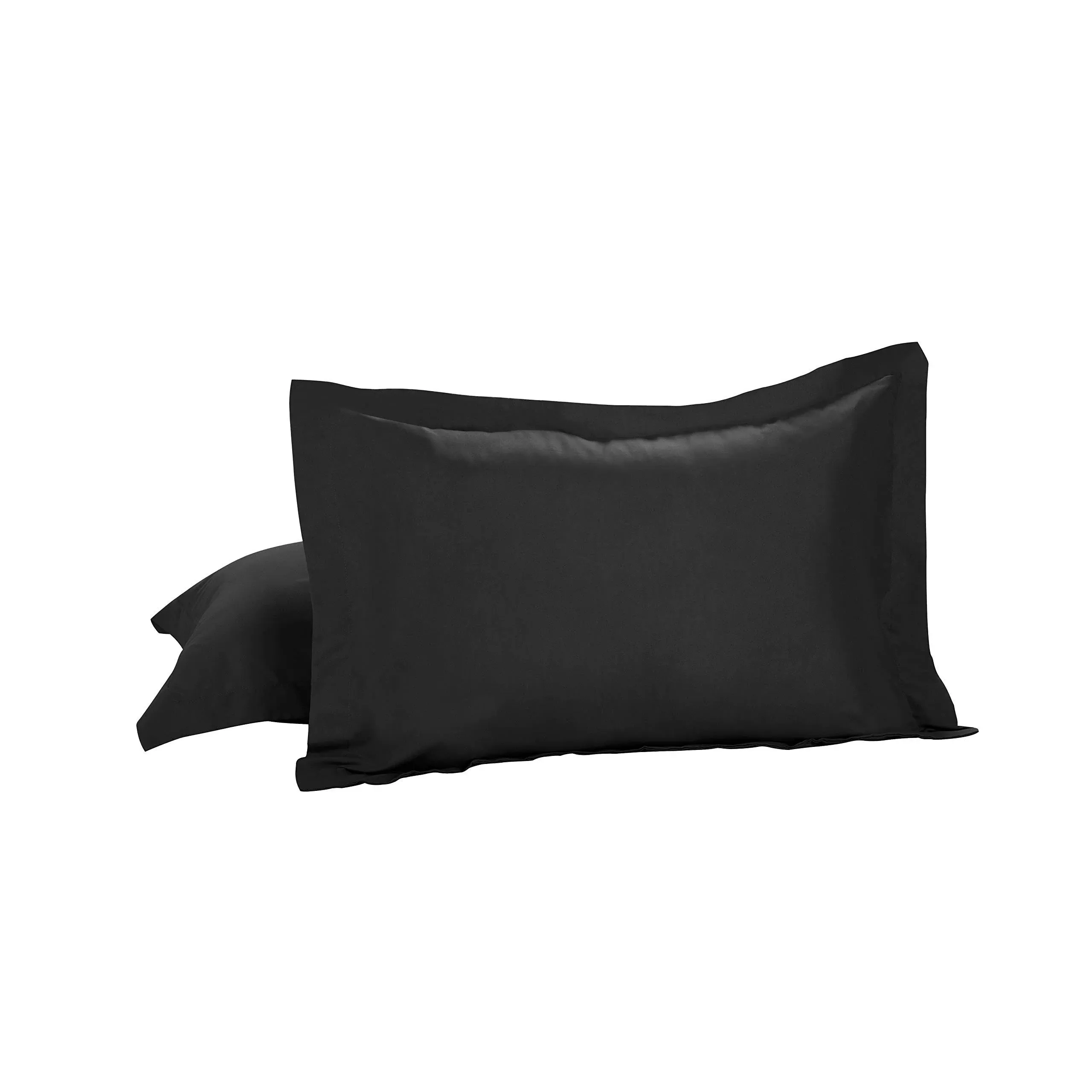 Today’s Home Pillow Shams Soft Microfiber Tailored Classic Styling, Standard, Black (2 Pack)