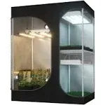 TopoGrow 2-in-1 Indoor Grow Tent 60x48x80" 600D High-Reflective W/2-tiered for