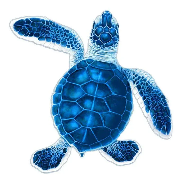 Three Poses Turtle Hatchling Swimming Pool Mosaic