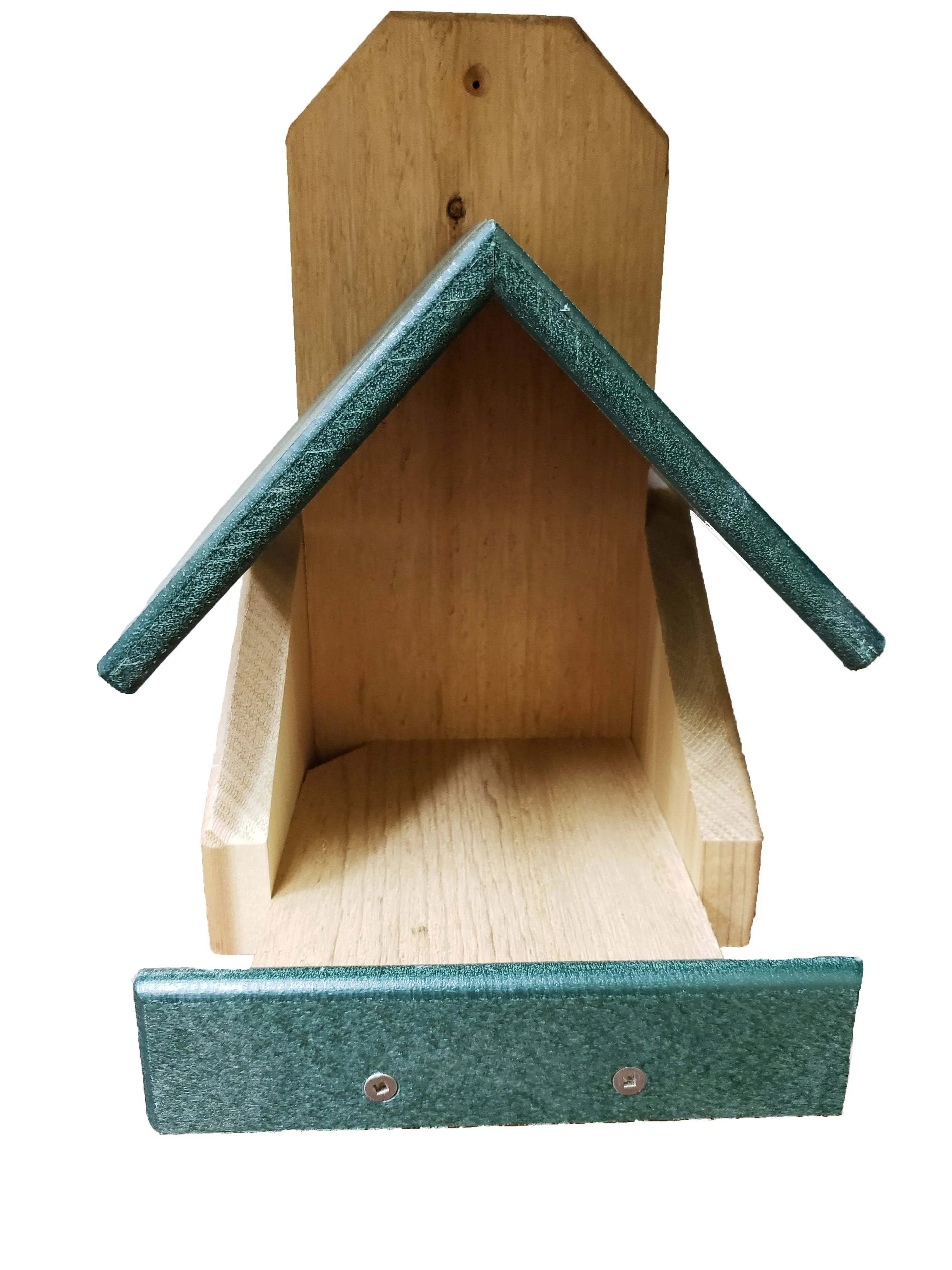 JCS Wildlife Modern Style Cedar Robin Roost with Poly Lumber Roof (Blue)