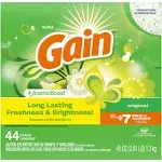 Gain Ultra Original Scent High Efficiency Powder Laundry Detergent 40 Load 45 oz. Box