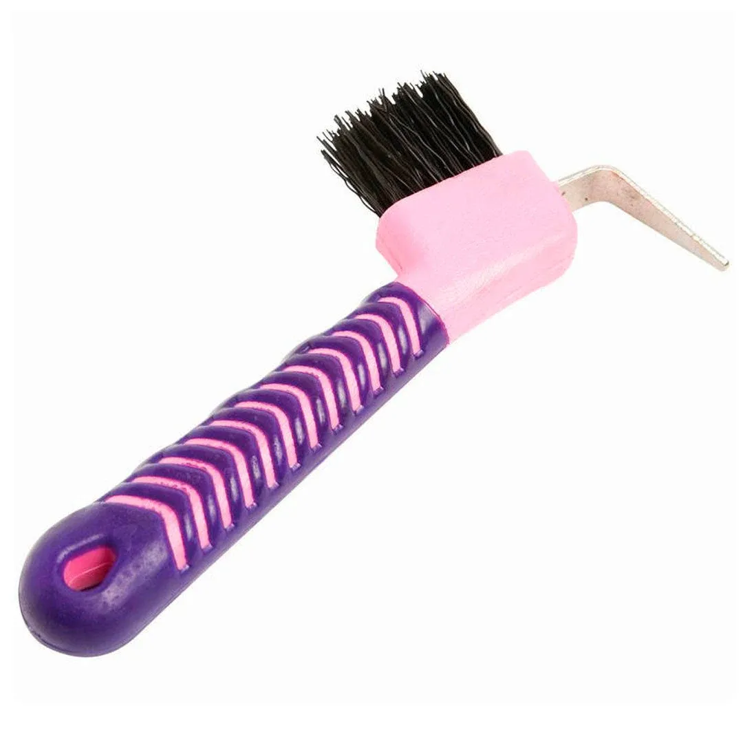 Roma Deluxe Hoof Pick Soft Grip - Pink/Purple