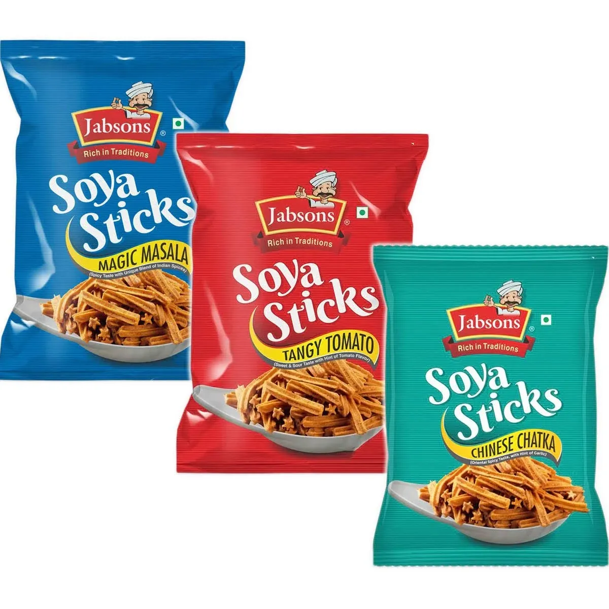 Jabsons - Soya Sticks (3 PACK), 180g x 3 (Variety MIX)