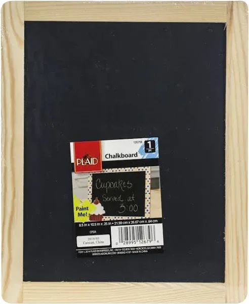 Plaid Double Sided Framed Chalkboard, 8.5"X10.5", 1 Pack