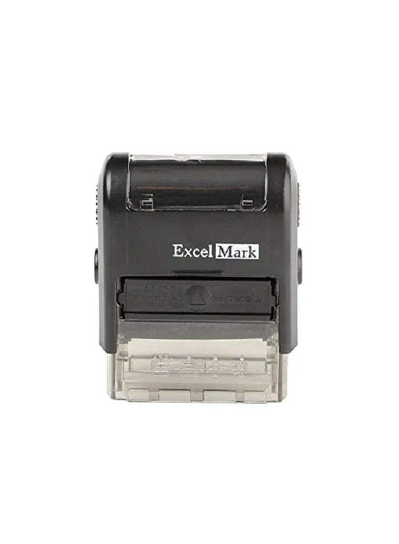 Paid with Check and Date - ExcelMark Self-Inking Rubber Stamp - A1539 Red Ink