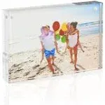 TWING Acrylic Photo Frame - 5x7 Inches 4 Magnet Double Sided Photo Frame with Mi