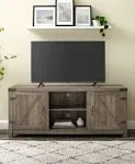 Walker Edison | 58" Farmhouse Barn Door TV Stand - Grey Wash