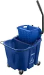 Carlisle 9690414 OmniFit™ Mop Bucket Combo With Side Press Wringer & Soiled Water Insert