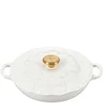 Le Creuset Signature 2.25 Qt. Flower Braiser | White