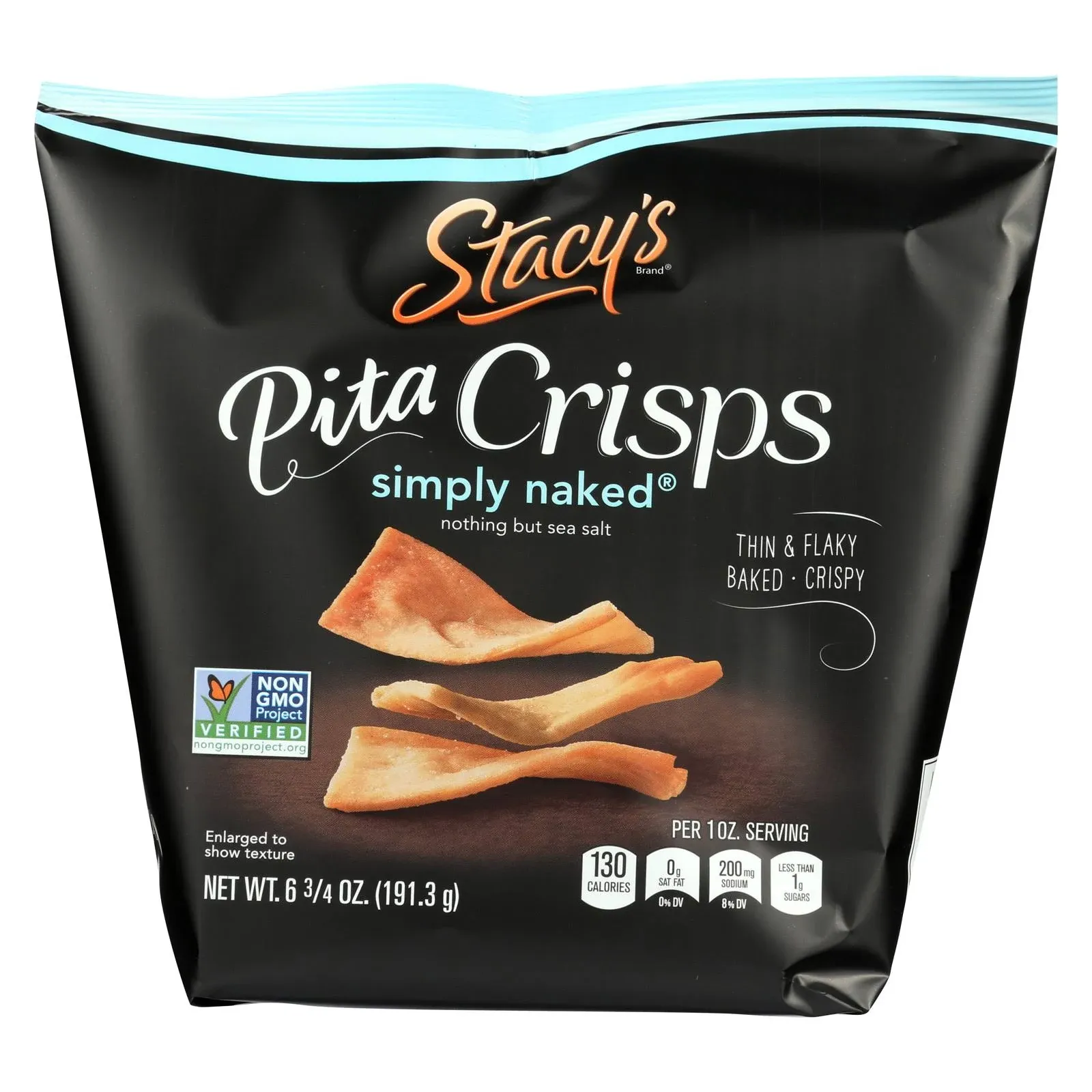 Stacy's Pita Chips Simply Naked Pita Chips - Case Of 8 - 6.75 Oz.