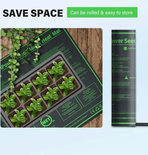 iPower GLHTMTM-A 20" x 20" Waterproof Durable Seedling Heat Mat Warm Hydroponic ...