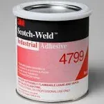 3M Industrial Adhesive 4799, Black, 1 Quart Can