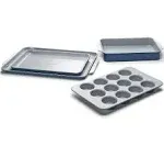 Caraway Home Ceramic 5-Piece Bakeware Set - Navy