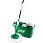 Libman Tornado Spin Mop System Plus 1 Refill Head | Mop and Bucket with Wringer Set | Libman Mop for Floor Cleaning | Hardwood Floor Mop | 2 Total Mop Heads Included,Green