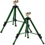 2 Pack Tripod Sprinklers for Yard,Impact Sprinkler on Tripod Base,Heavy Duty